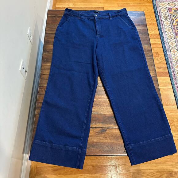Universal Standard Carrie High Rise Wide Leg Jeans in Dark Indigo size M/18-20 - Picture 4 of 15